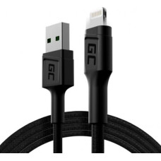 Green Cell Cable Ray USB-Lightning 120cm, LED backlight