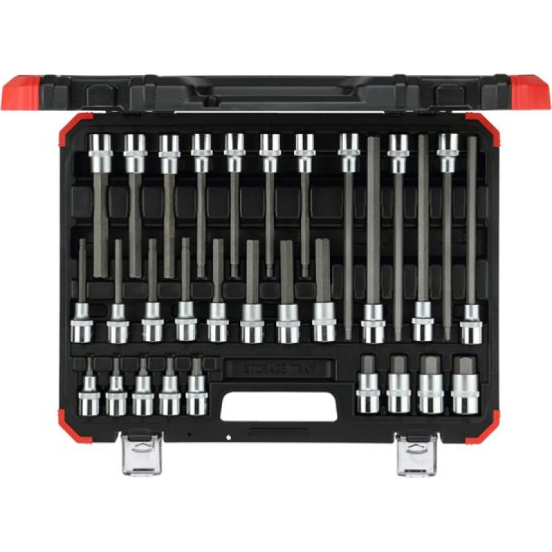 Gedore red Screwdriver Bit Sockets 1/2  hex 30-pieces