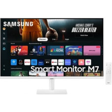 Samsung Monitor 32 inch SMART M70D VA 3840x2160 UHD 16:9 2xHDMI 3xUSB 2.0 1xUSB-C (65W) 4ms 60Hz WiFi/BT głośniki płaski biały 2Yd2d