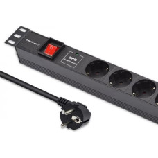 Qoltec Power strip for RACK 19 1U,16A,PDU,6xSCHUKO,1.8