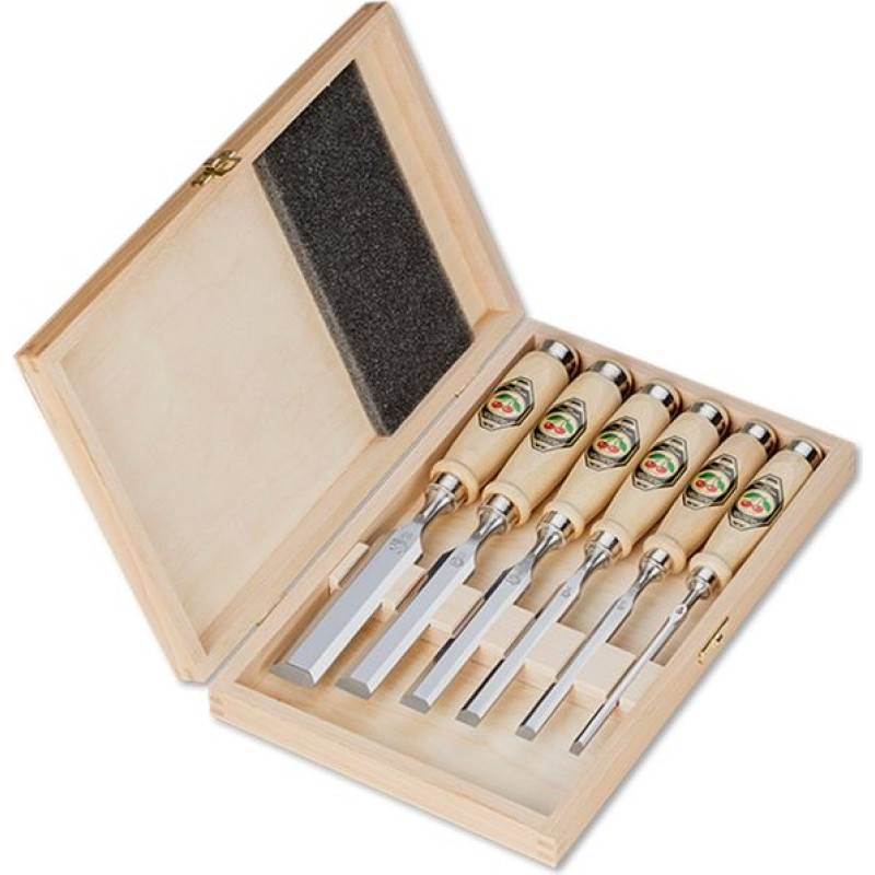 Kirschen Firmer Chisel Set 6pcs 1101 HK in wooden box   1101000