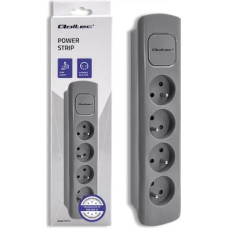 Qoltec Power strip 4 socket 1.8m, grey