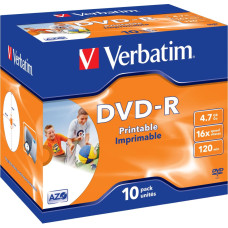 Verbatim 43521 neįrašytas DVD diskas 4,7 GB DVD-R 10 vnt