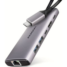 Axagon HMC-6L2L 2xUSB-A HDMI4K 1x USB-C PD100W USBC LA