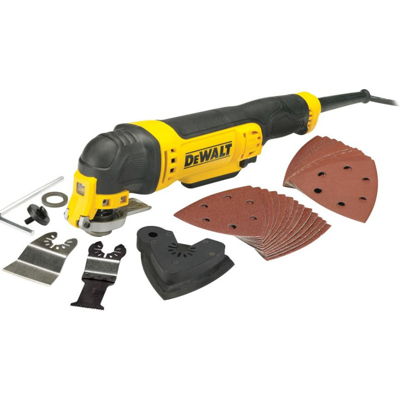 Dewalt Daugiafunkcinis įrankis 300W + PRIEDAI 29vnt DWE315