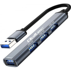 Qoltec HUB adapter USB 3.0 4in1, 4x USB 3.0