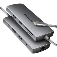 Axagon HMC-8HLSA USB hub 8in1 5Gbps HDMI audio LAN PD