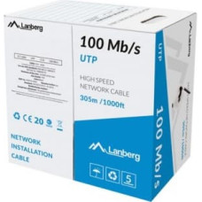 Lanberg Cable LAN UTP 100Mb/s 305m wire cca black