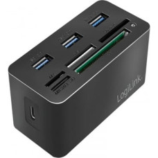 Logilink USB3.2 Gen 1 docking sta tion, 8-port, mini,blac