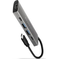 Axagon Hub HMC-5G2 2x USB-A + 2x USB-C + HDMI, USB-C 3.2 Gen 2 10Gbps, PD 60W, 13cm USB-C cable