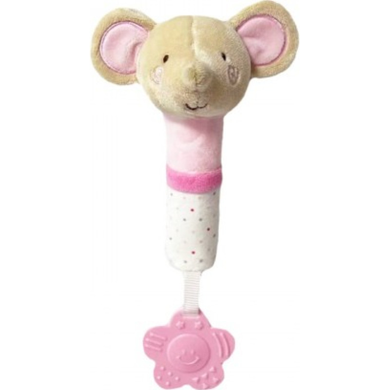 Tulilo Toy with sound Mouse 17 cm beige