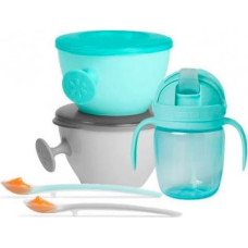 Skip Hop Easy-Feed Teal/Grey food set