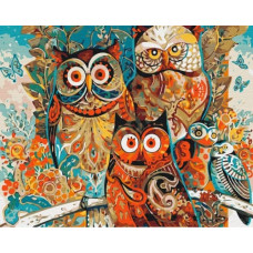 Symag Picture Paint it! Painting by numbers Owls