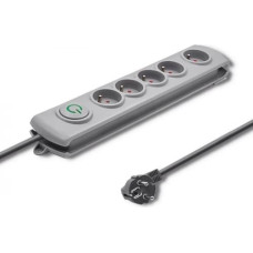 Qoltec Surge protector 5 sockets 3m gray