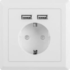 Lanberg Wall socket 230V 2x USB 2.1A