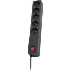 Lestar Surge protector ZX 510, 1L, 1,0m, black