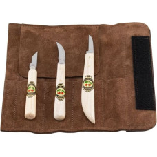 Kirschen Set of carving knives Velourleather bag