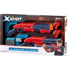 Zuru X-Shot Launcher set Excel Double Vigilante 24 darts