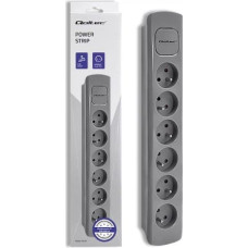 Qoltec Power strip 6 sockets, 1.8m, Grey