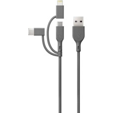 Gp Batteries GP CY1N Lade & Sync Cable 1m 3in1 USB-A to Micro/USB-C/Light