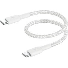 Belkin BOOST CHARGE braided Cab. USB-C/USB-C 15cm wh.CAB004BT0MWM