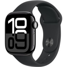 Apple Watch Series 10 GPS 42 mm Jet Black Aluminium Case with Black Sport Band - S/M