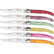 Laguiole Jean Dubost Laguiole      6 pcs. Steak Knife Set, Mixed Colours