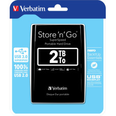 Verbatim Store 'n' Go išorinis kietasis diskas 2,05 TB 5400 RPM Micro-USB B 3.2 Gen 1 (3.1 Gen 1) Juoda