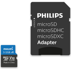 Philips FM51MP65B/00 atminties kortelė 512 GB MicroSDHC UHS-I Klasės 10