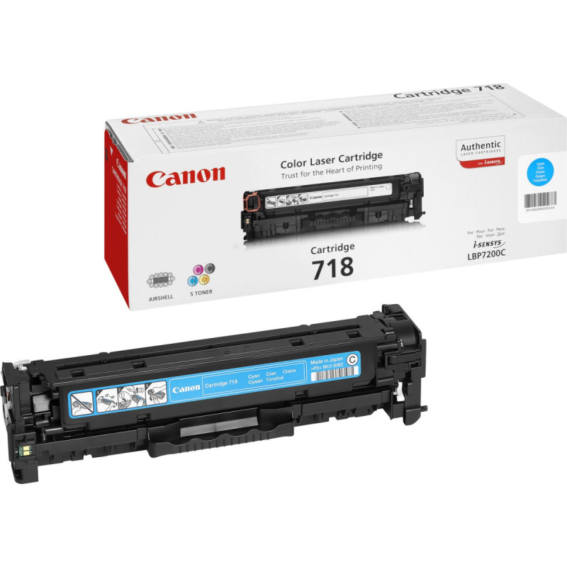 Canon CRG-718 C tonerio kasetė 1 vnt Originalus Žydras