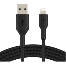 Belkin Lightning to USB-A Cable 3m, braided, mfi cert, black