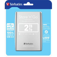 Verbatim Store 'n' Go išorinis kietasis diskas 2,05 TB 5400 RPM Micro-USB B 3.2 Gen 1 (3.1 Gen 1) Sidabras