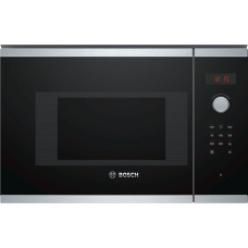 Bosch Serie 4 BFL523MS0 mikrobangų krosnelė Įmontuoti Mikrobangų krosnelė be papildomų funkcijų 20 L 800 W Juoda, Nerūdijančiojo plieno