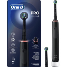 Oral-B Pro 3 3000 Suaugusiems Besisukantis vibruojantis dantų šepetėlis Juoda