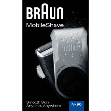 Braun MobileShave PocketGo M90 Mėlyna, Sidabras