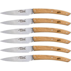 Laguiole Jean Dubost Laguiole 6 pcs. Knife Set, Oak Wood