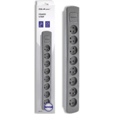 Qoltec Power strip 8 sockets, 1.8m, Grey