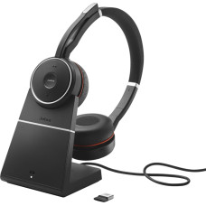 Jabra 7599-848-199 Ausinės be mikrofono ir ausinės su mikrofonu Laisvų rankų įranga Vielinis ir Bevielis Su lankeliu Skambučiai / muzika Bluetooth Įkrovimo stovas Juoda