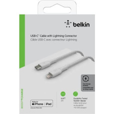 Belkin Cable Braided USB-C Lightning 2m White