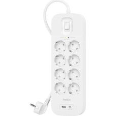 Belkin Surge Protector SurgePlus 8x schuko 1xUSB-A 1xUSB-C 900J 2m