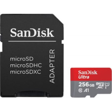 Sandisk Ultra microSDXC card 256GB 150MB/s A1 + Adapter SD