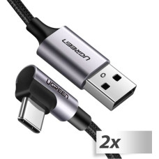 Ugreen 2x1 UGREEN Angled USB-C To USB-A Data Cable Black 1M