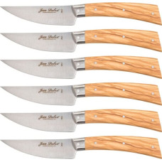 Laguiole Jean Dubost Laguiole 6 pcs. Steak Knife Set, Olive