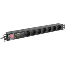 Lanberg Power strip PDU PRO 19 inch 1U 16A 7X SCHUKO SPD-3MP 2m black