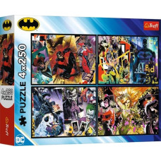 Trefl Puzzle 4x250 elements Batman in action