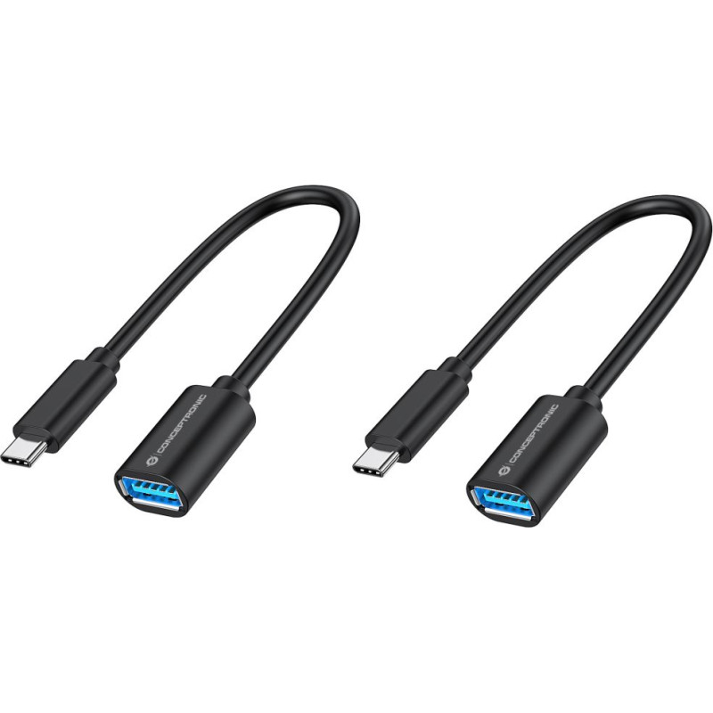 Conceptronic ABBY11B USB kabelis USB 3.2 Gen 1 (3.1 Gen 1) 0,2 m USB C USB A Juoda