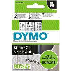 Dymo D1 12mm Black/Clear labels 45010