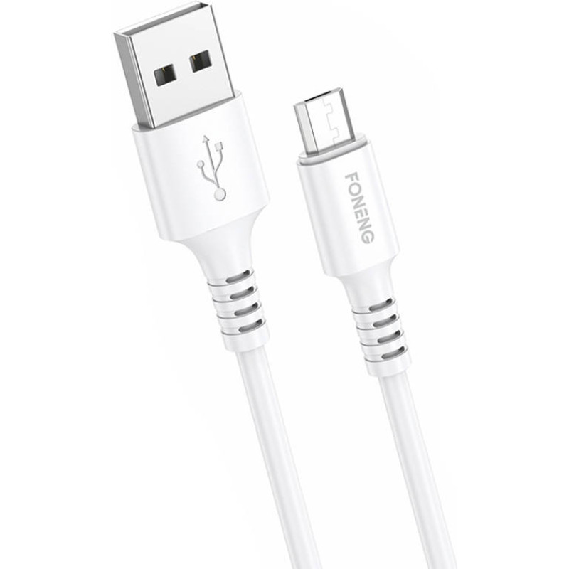 Foneng Cable USB to Micro USB Foneng, X85 3A Quick Charge, 1m (white)