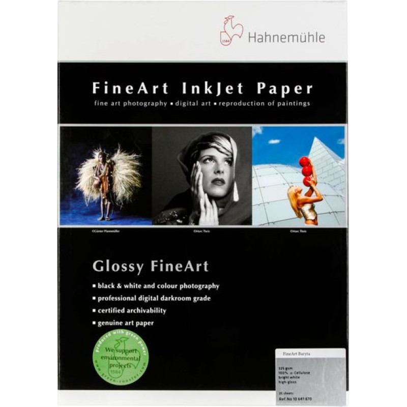 Hahnemühle FineArt Baryta    A 3 325 g, 25 Sheet, highgloss