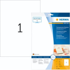 Herma transparent Labels 210x297 10 Sheets DIN A4 10 pcs.    8964